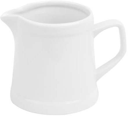 Olympia Whiteware Vitrified Porcelain Pier Jugs 200ml, Pack of 6 | Easy-pour lip prevents messy drips during service; professional-grade strength withstands daily commercial washing.