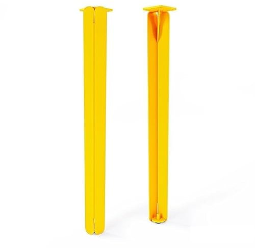 DECO GEM Lot de 2 Pieds pour Table Mange Debout en Acier Finition époxy Jaune à Visser, H.86 cm