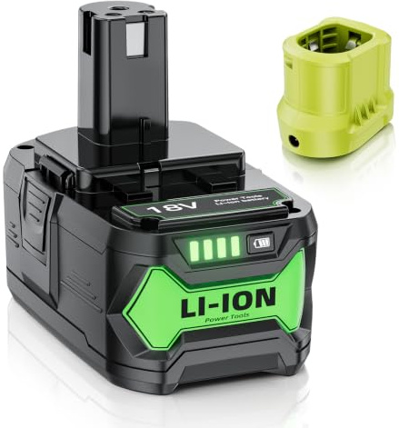 5.0Ah 18V P108 Replacement Battery with Split Charger for Ryobi One Battery, Compatible with ryobi 18v battery P108 P104 P105 P106 P107 P109 RB18L50 RB18L40 RB18L25 RB18L50 RB18L25 with LED Indicator