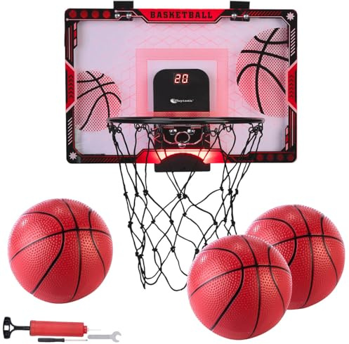 Panier de basket-ball d'intérieur avec afficheur LED [Playtastic]