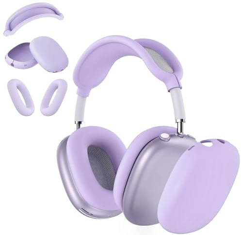 Hülle für Airpods Max Kopfhörer, Weiche Ohrmuschel-Abdeckung/Ohrpolster/Kopfbandabdeckung für Apple Airpod Max Zubehör Cases Cover (Lila)