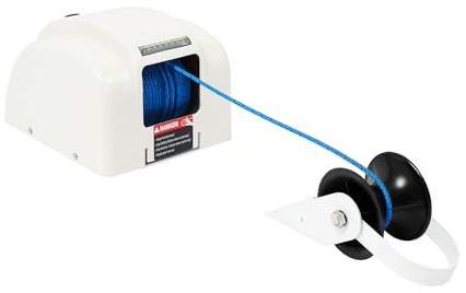 Verricello elettrico per barche, portata 12 V, 20 kg, argano d'ancora con telecomando e corda di ancoraggio da 30,48 m, per motoscafo, barche da pesca, barche a motore e piccole imbarcazioni da