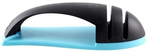 DECHOUS Affûteur de Couteaux Électrique Domestique 2-en-1, Pierre à Aiguiser Rapide, Outil Multifonctionnel Cuisine, Affiloir Portable, Compatible Lames en Acier et Céramique, Utilisation