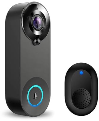 BJdfgE 1080P Wireless Video Doorbell Camera WiFi Smart Door Bell Tuya Home Security Motion Detect Night Vision Intercom(With 64G SD)