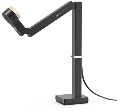 Dokumentskanner, 4K USB-dokumentkamera och 12 MP webbkamera med LED-ljus mikrofon, upp till 60 fps, auto, for fjärrundervisning, live