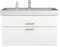 Waschtischunterschrank 100/80 / 60 cm breit Hochglanz Weiß Waschbeckenunterschrank Unterschrank Badmöbel-Set hängend Sieper Girona (100 breite)