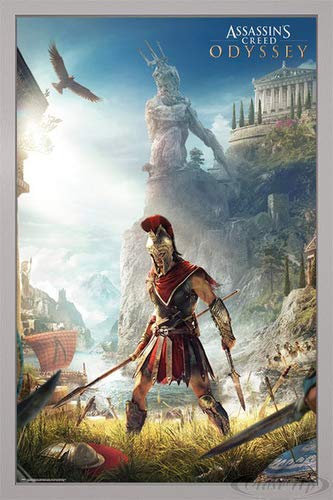 Assassin's Creed Odyssey Poster Keyart (66x96,5 cm) gerahmt in: Rahmen Silber