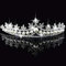 zrshygs Brautkrone Hochzeit Braut Prinzessin Strass Perle Kristall Haar Tiara Hochzeit Schleier Stirnband Krone
