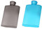 MERIGLARE 2 Pieces Plastic Hip Flask for Schnapps Alcohol Pocket Drinkware Blue