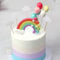 AMACOAM Tortendeko Geburtstag Regenbogen Luftballons Wolken Kuchen Topper Kuchendeko Tortendekoration für Kinder Mädchen Junge Frauen Hochzeit andere Party