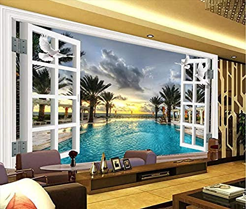 Papier peint 3D non-tissé Papier peint Papier peint Papier peint photo mural Papier-peint Paysage Paysage mur extérieur papier peint 3d foot gris noir poster pierre photo salon new york -250cm×175cm
