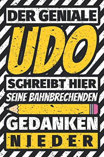 Notizbuch liniert: Udo Geschenke lustiger Spruch Vorname
