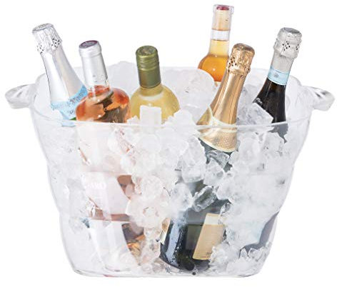 Oggi 7466 Acryl-Partywanne, quadratisch, 42,5 x 35,6 cm, transparent, farblos
