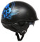 ZLYJ Motorrad Helm, Halbschale Vintage Harley Helm mit Schal, Halbschalenhelm Jethelm Für Damen Und Herren, für Cruiser Chopper Biker Lucky Skull, ECE Zertifizierung