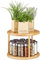 Vencier 2-Tier Lazy Susan Bamboo Revolving Spice Rack Condiment Holder for Kitchen Pantry Bathroom