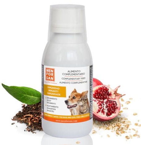 MENFORSAN Alimento Complementario Líquido para Perros y Gatos para reforzar el Sistema inmunitario | Refuerza Las Defensas | Potencia el Sistema Inmunitario | 120 ml