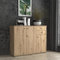 möbelando Kommode Holzschrank Schrank Anrichte Beistellschrank Standschrank Tembi IV Artisan Eiche