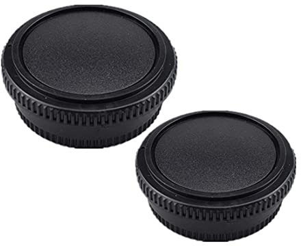 2 Stück Rückseite Kappe + 2 Stück Gehäusedeckel kompatibel mit FD Mount Lens & FL Mount Lens w/für AE-1P F-1 AV-1 A-1 AE-1 T-80 Kamera (2 Set)