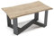 Vicco Couchtisch Arne, Beistelltisch, Goldkraft Eiche/Anthrazit, 90 x 50 cm