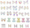 eMagTech 200PCS 3D Bear Nail Charms Butterfly Nail Art Decorations Bow Nail Ornaments Resin Nail Art Accessory for Women Girls Salon Home DIY Nail Art Supplies