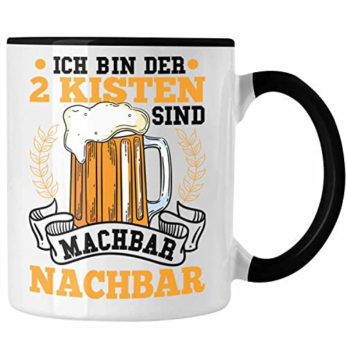 Trendation - Cooler Nachbar Tasse Geschenk Bester Nachbar Geschenkidee Nachbarn (Schwarz)