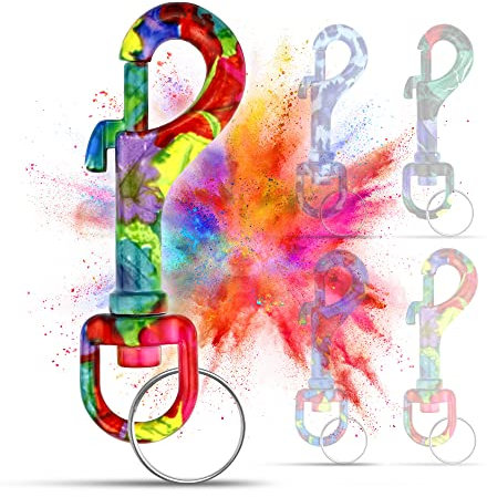 KEYU NEU Bolzenkarabiner Handarbeit | Jeder Karabiner ein Unikat | Karabinerhaken | Karabiner Schlüsselanhänger | Karabinerhaken mit Drehgelenk | Karabiner Hundeleine | Wirbelkarabiner