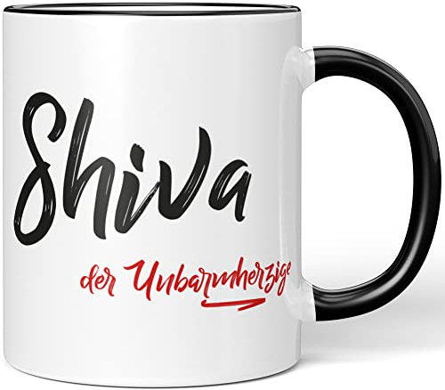 JUNIWORDS Tasse, Shiva, der Unbarmherzige, Schwarz (5296247)