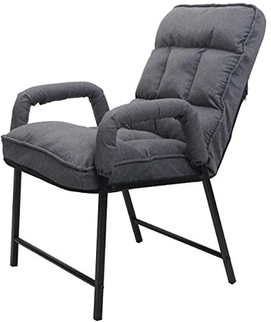 Esszimmerstuhl HWC-K40, Stuhl Polsterstuhl, 160kg belastbar Rückenlehne verstellbar Metall - Stoff/Textil dunkelgrau