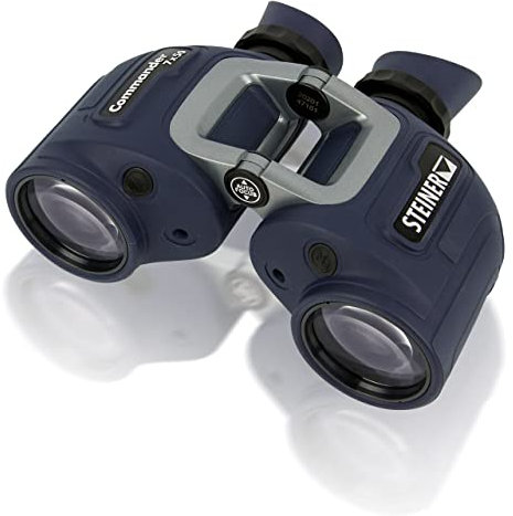 STEINER Marine-Fernglas Commander 7x50 - Deutsche Marken-Qualität, 30 Jahre Garantie, 140m Sehfeld, 10m wasserdicht, extrem robust, das Flaggschiff unter den Marine Ferngläsern