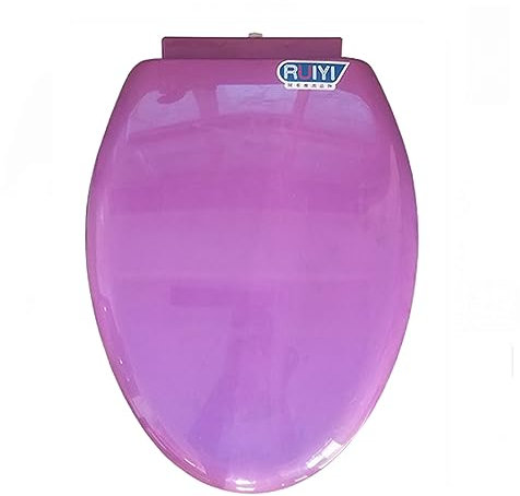 Abattant WC - Grande Sélection De Abattants WC en Polypropylène, Siège De Toilette Couleurs - Lunette WC avec Frein De Chute, Ovale,Violet