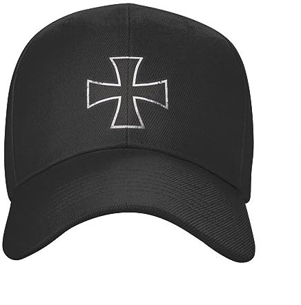 Baseballkappe Snapback Sonnenhut klassische deutsche Baseballkappe mit Eisernem Kreuz für Damen und Herren personalisierbar verstellbar Unisex Papa-Mütze Outdoor-Snapback-Kappen Geburtstagsgeschenk
