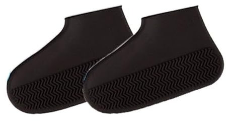 Boolavard Copriscarpe Impermeabili in Silicone, Copriscarpe Aggiornati Riutilizzabili, Stivali da Pioggia Resistenti Protezione Lavabile Antiscivolo per Donna, Uomo (XL, Nero)