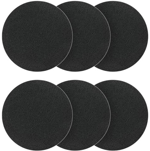 Lot de 6 filtres à charbon de 17 cm pour poubelle à compost de cuisine - Filtre rond de rechange pour seau à compost de cuisine