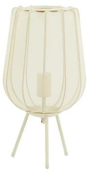 Light & Living Tischlampe Plumeria - Sand - Ø25cm - Rund - Textilien - Tischleuchte Wohnzimmer & Schlafzimmer - Tischlampen modern - Weihnachtsdekoration - Geschenk für sie