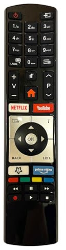 Aurabeam Original RC4318 TV Fernbedienung für Telefunken C40U446, C40U446A, D32F550O1CW, D32F551R1CW, D32F553M1CW, D32H289M4CWD, D32H289N4CWD, D32H289N4CWI, D39F502N4CW (Original RC4318/RC4318P)