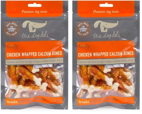 Petface The Dog Deli by Petface Chicken Wrapped Calcium Bones, 100 g (Pack of 2)
