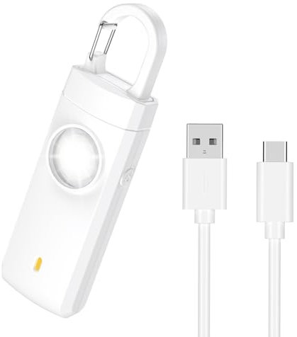 OQIMAX Taschenalarm 130dB Sirene, Persönlicher Alarm & Schlüsselanhänger für Frauen, Selbstverteidigung Alarm mit LED-Licht, Scream Safesound Alarm LED Taschenlampe für Kinder/Frauen/Senioren/Student
