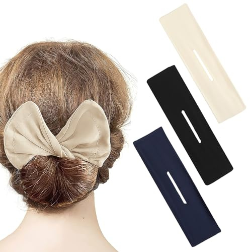 Lotbun 3 Stück Haarknoten Maker,dutt maker,simple braid maker,hair bun maker,Faule Haar Lockenwickler,Mode Haar Bun Wraps Frisur Haar Styling Zubehör für Frauen Mädchen