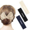 Lotbun 3 pinzas para moño francés con forma de donut, fácil para el cabello, simple braid maker, donut para moño, accesorios para el peinado para mujeres y niñas (azul oscuro, negro y marrón)