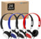 Geekria Kabelgebundene Kopfhörer für Klassenzimmer, verstellbare On-Ear-Kopfhörer, Kinder, Großpackung Kopfhörer für Klassenzimmer, Schule, Kinder-On-Ear-Headset für Schulen, Studenten, Bibliotheken