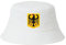 Deutschland Hut EM Fußball 2024 Herren Damen Anglerhut Fischerhut Bucket Hat Europameisterschaft Germany Fanartikel DE Public Viewing EM Deko Kappe Mütze Männer Frauen Fussball weiß Adler Wappen