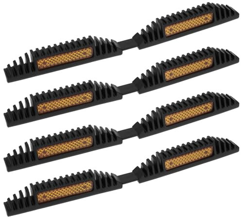 VGOL 4pcs Car Door Edge Protectors Hard Rubber Protector Anti-Collision Strips with Reflectors Suitable For Most Cars Vans Trucks Orange