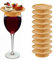 Ysislybin 10 Stück Wine Glass Charcuterie Topper, Charcuterie Brett Topper, Weinglas Topper Holz, Runde Weinglas Topper Teller Weinglas Charcuterie Aufsatz Set für Desserts Getränke Party