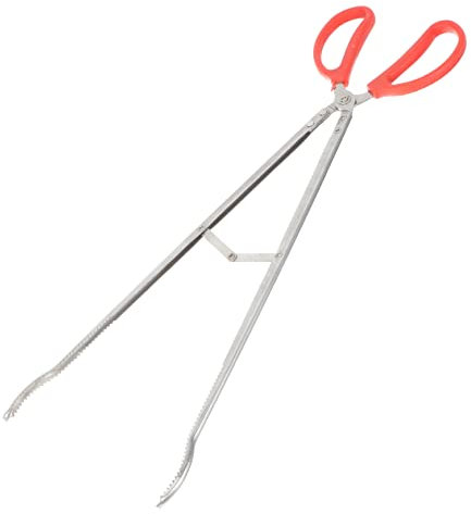 TOKIDNY Kaminholz Zange Für Holzofen Langer Griff Robuste Scherenzange Brennholzgreifer Für Grillen Und Camping