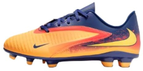Nike Boys Jr Phantom 6 Low Club Fg/Mg Eh Football Shoe, Laser Orange Lemon Venom Blue, 2 UK