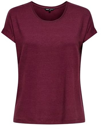 ONLY Damen ONLMOSTER 4 Pack S/S TOP JRS, Kurzarm T-Shirt, Burgundy,L