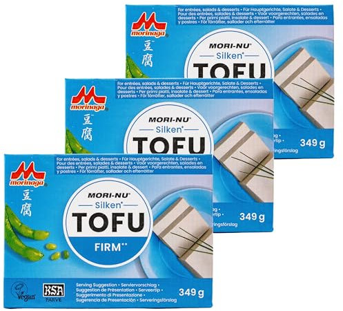 3er Pack Silken Tofu Firm in 349 g Packung - Seidentofu hergestellt aus ausgesuchten Sojabohnen