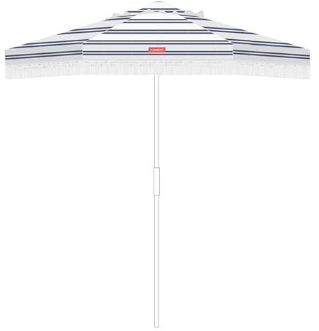 Flamingueo Sonnenschirm Groß, Garten, Schwimmbad, Balkon, Höhe und Ausrichtung Einstellbar, UPF 50+ Schutz, Polyester, Tragetasche, 235 x 270 cm