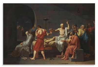 Poster mit Sokrates-Philosoph, Gemälde, Leinwand, Wandkunst, Wohnzimmer, Poster, Gemälde, 60 x 90 cm