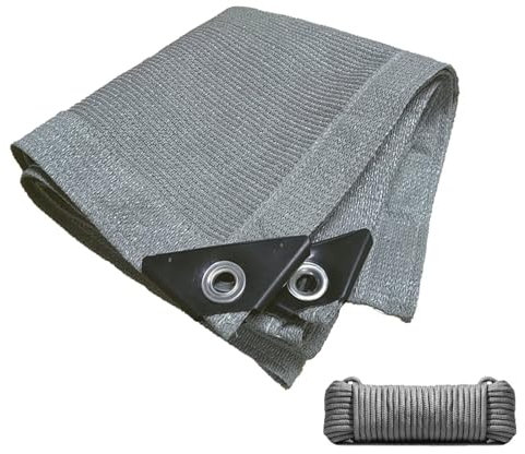 Toile de protection solaire avec œillets et corde, 90 % de protection contre les UV, pour jardin, serre, pergola, balcon, abris de voiture, terrasses, chenils, étang, 4,6 m x 4,8 m